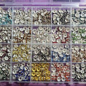 500PCS/20 Colors Spacer Beads for Jewelry Making, 10mm